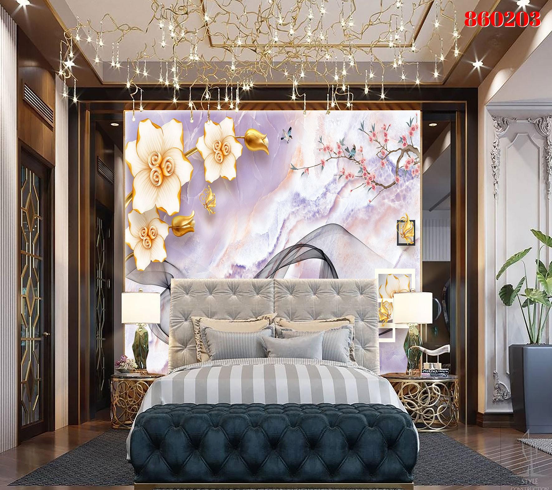 Mẫu PVC ốp tường hoạ tiết theo yêu cầu