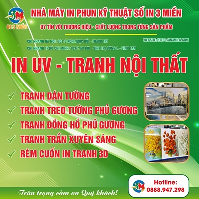 BÁO GIÁ ĐẠI LÝ  IN TRANH 3D CHI NHÁNH TP. HỒ CHÍ MINH