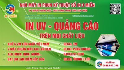 BÁO GIÁ ĐẠI LÝ  IN  QUẢNG CÁO UV CUỘN VÀ UV PHẲNG CHI NHÁNH TP. HỒ CHÍ MINH