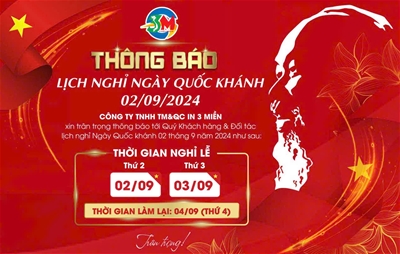 IN 3 MIỀN THÔNG BÁO LỊCH NGHỈ LỄ QUỐC KHÁNH 2/9